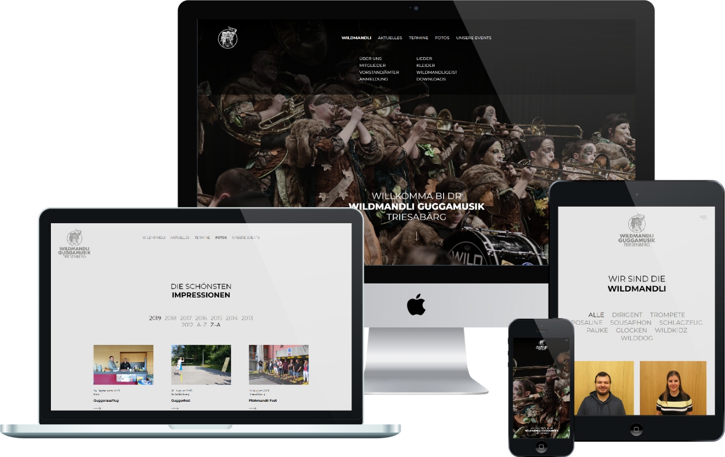 Wildmandli Guggamusik Triesenberg - Responsive Website, Vereins-CMS